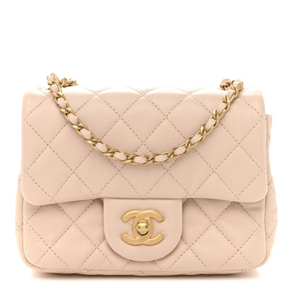 Chanel Lambskin Quilted Mini Pearl Crush Flap Light Beige 1 of 11