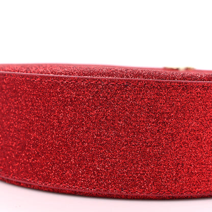 Jimmy Choo Glitter Round Crossbody Red 8 of 8
