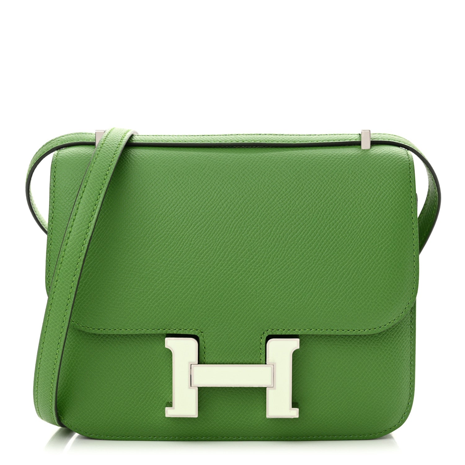 Hermes Epsom Enamel Constance 18 Vert Yucca Vert Fizz 1 of 12