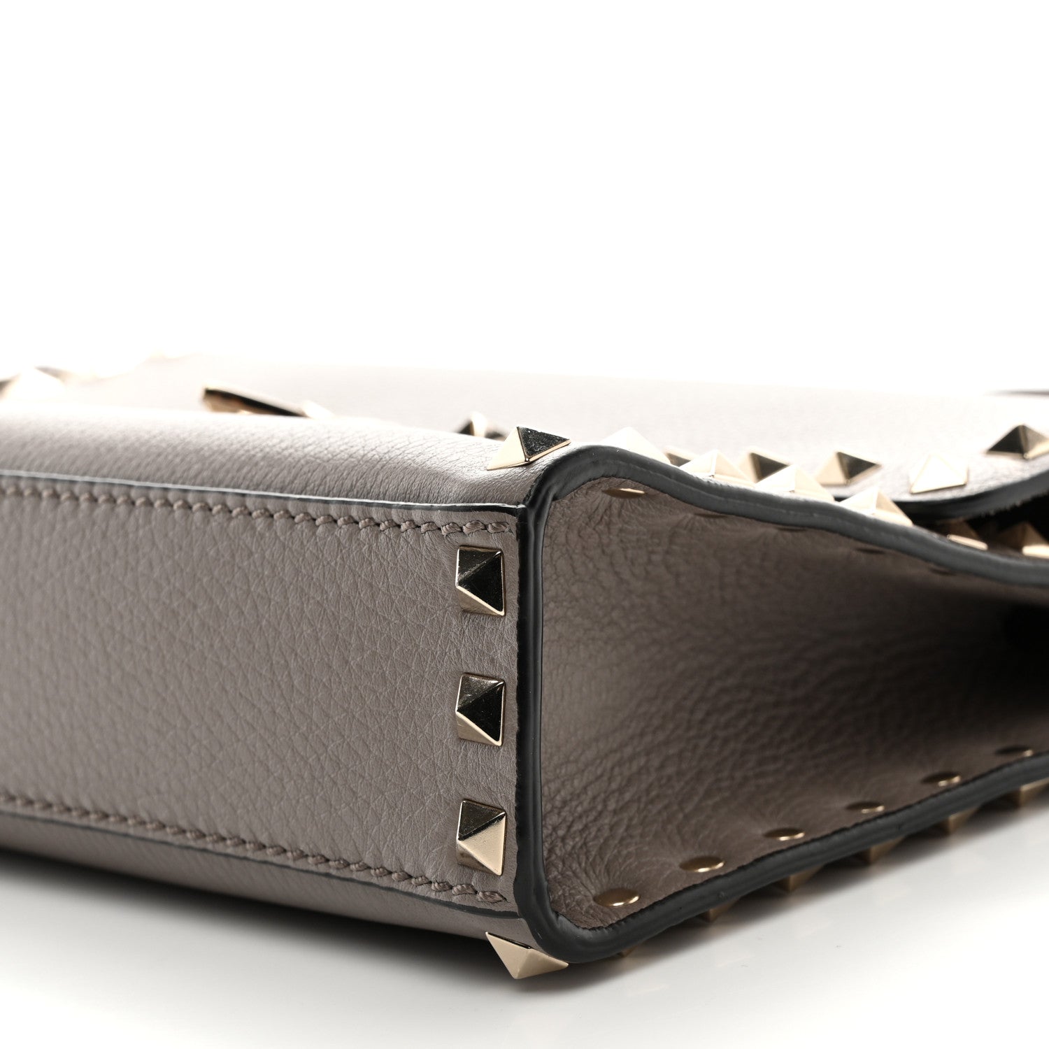 Valentino Garavani Pebbled Calfskin Medium Rockstud Flip Lock Crossbody Bag Poudre 9 of 10