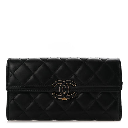 Chanel Lambskin Quilted CC Chic Gusset Wallet Black 1 of 9