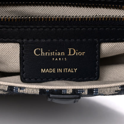Christian Dior Oblique Saddle Bag Blue 6 of 9