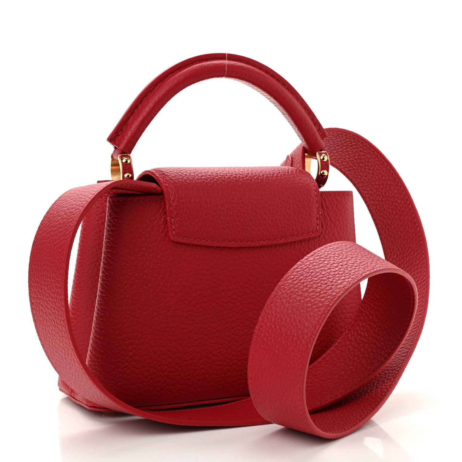 Louis Vuitton Taurillon Mini Capucines Scarlet 3 of 9