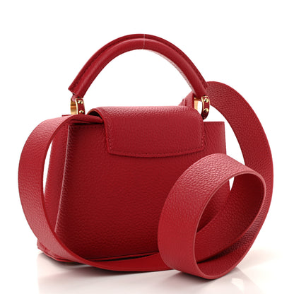 Louis Vuitton Taurillon Mini Capucines Scarlet 3 of 9