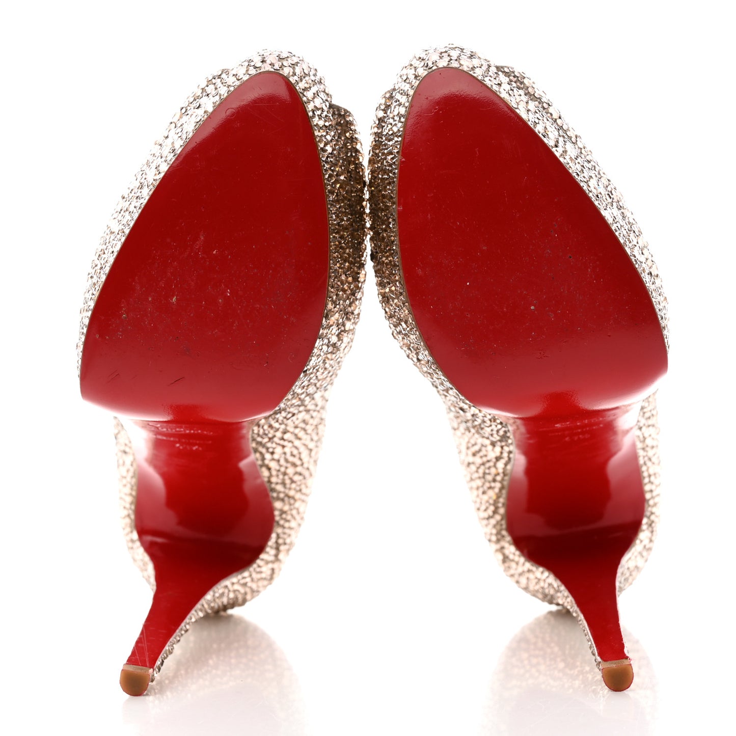 Specchio Strass Crystal Lady Peep 150 Pumps 41.5 Rose Gold