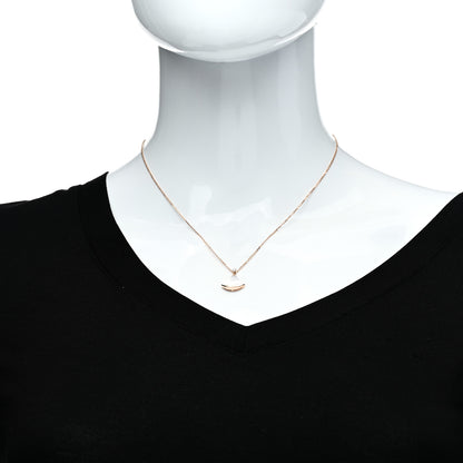 Bulgari 18K Rose Gold Diamond Mother of Pearl Small Divas' Dream Pendant Necklace 2 of 8