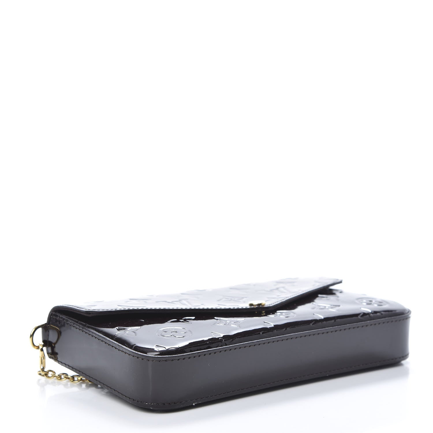 Louis Vuitton Vernis Pochette Felicie Chain Wallet Amarante 5 of 14