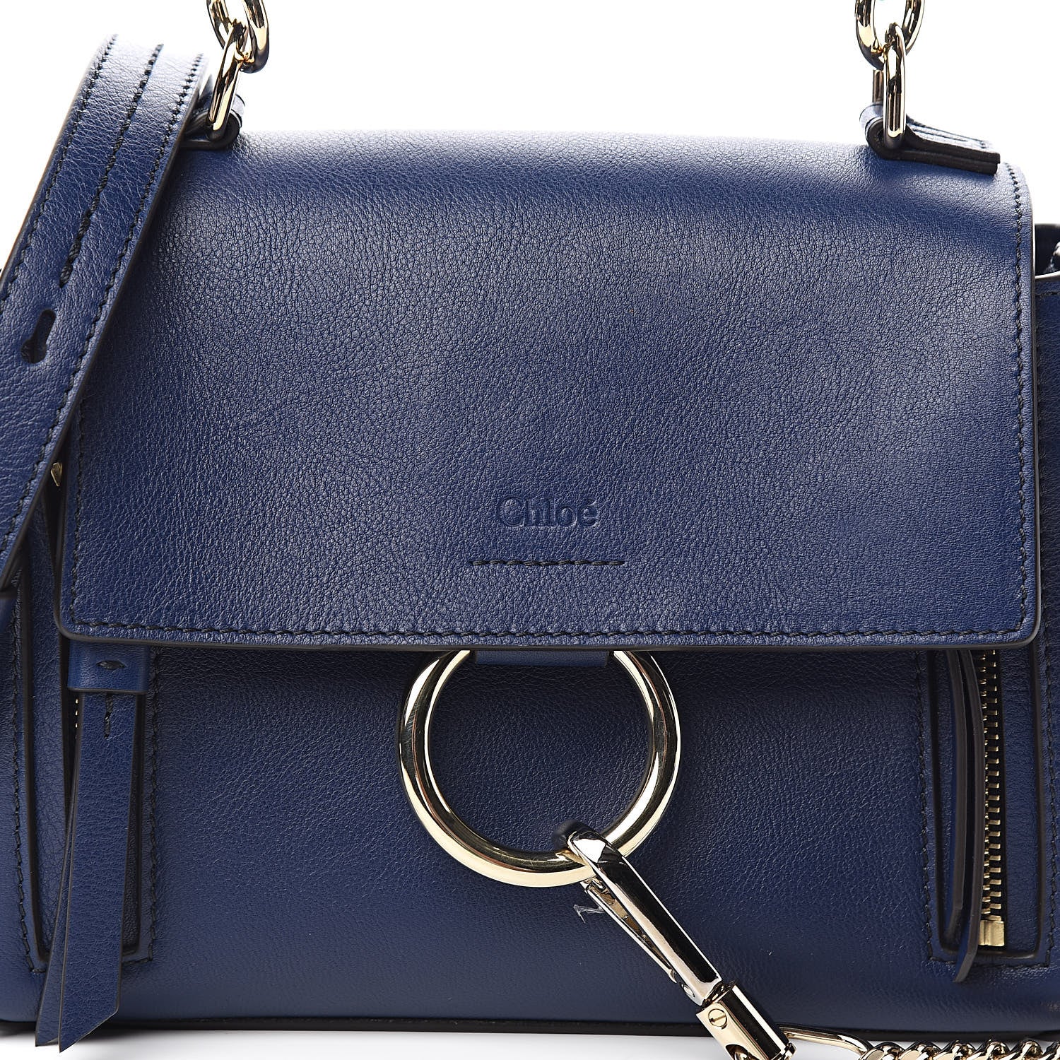 Chloe Calfskin Mini Faye Day Shoulder Bag Captive Blue 11 of 11