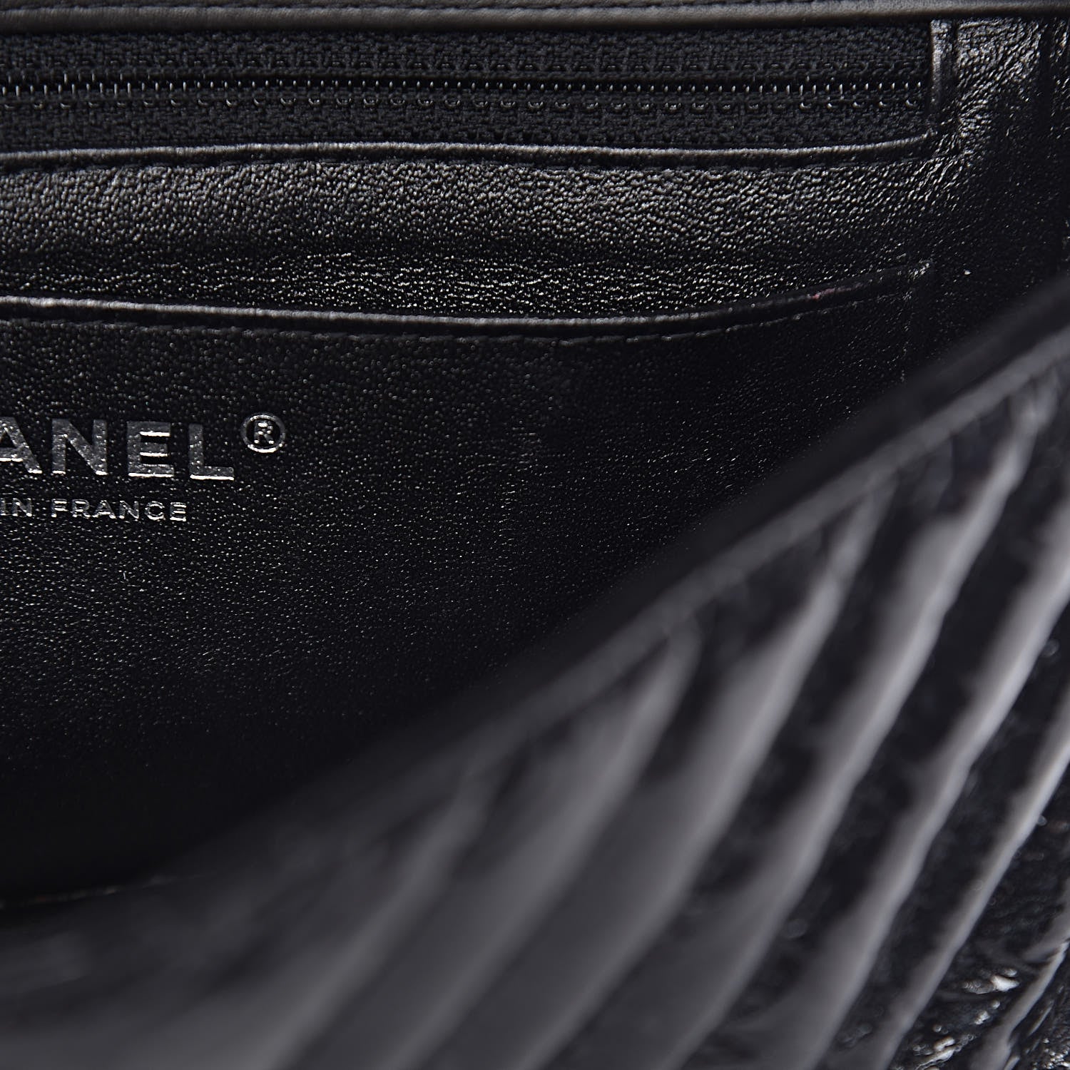 Chanel Patent Metallic Crumpled Calfskin Chevron Quilted Mini Rectangular Flap So Black 8 of 14