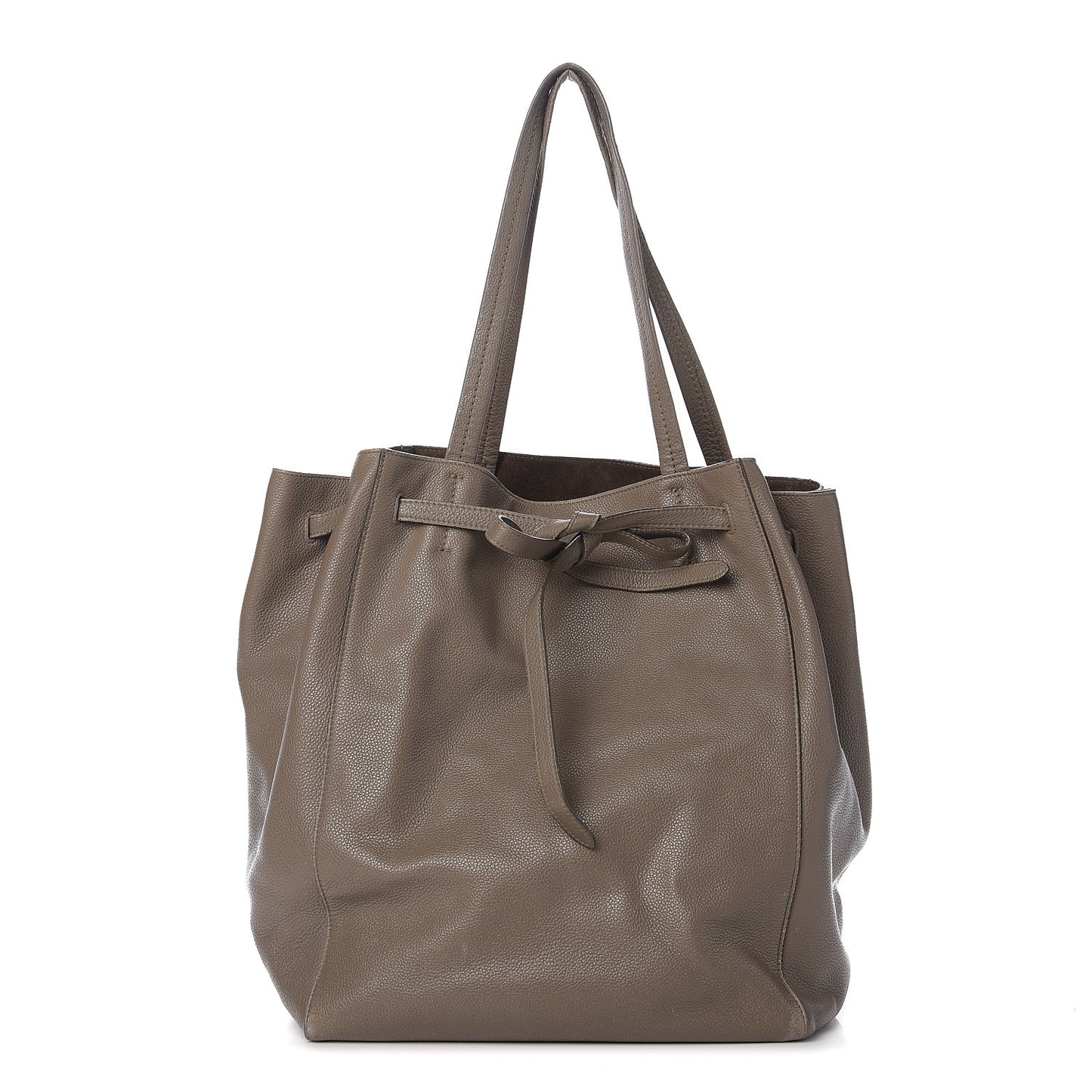 Soft Grained Calfskin Medium Belt Cabas Phantom Taupe