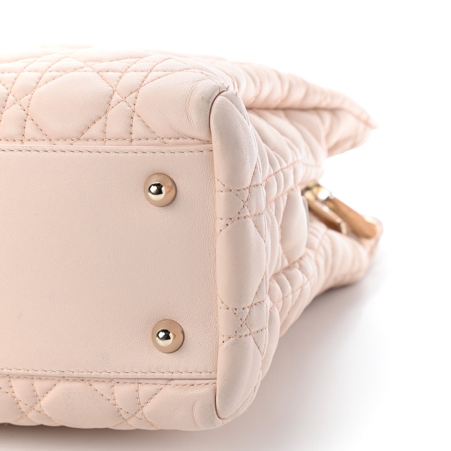Christian Dior Lambskin Cannage Large Dior Soft Shopping Tote Beige Light Pink 6 of 10