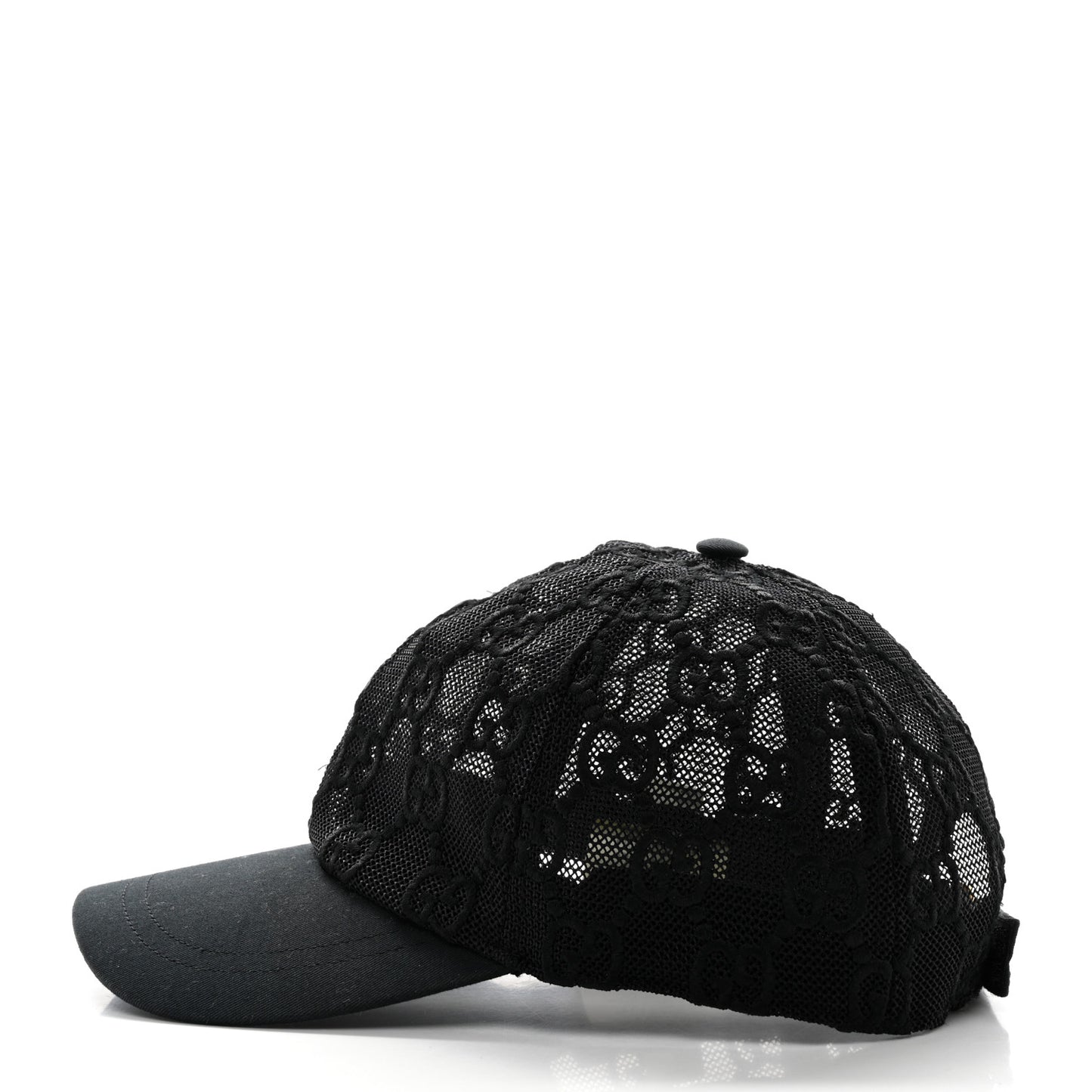 Mesh GG Monogram Shivali Baseball Hat L Black