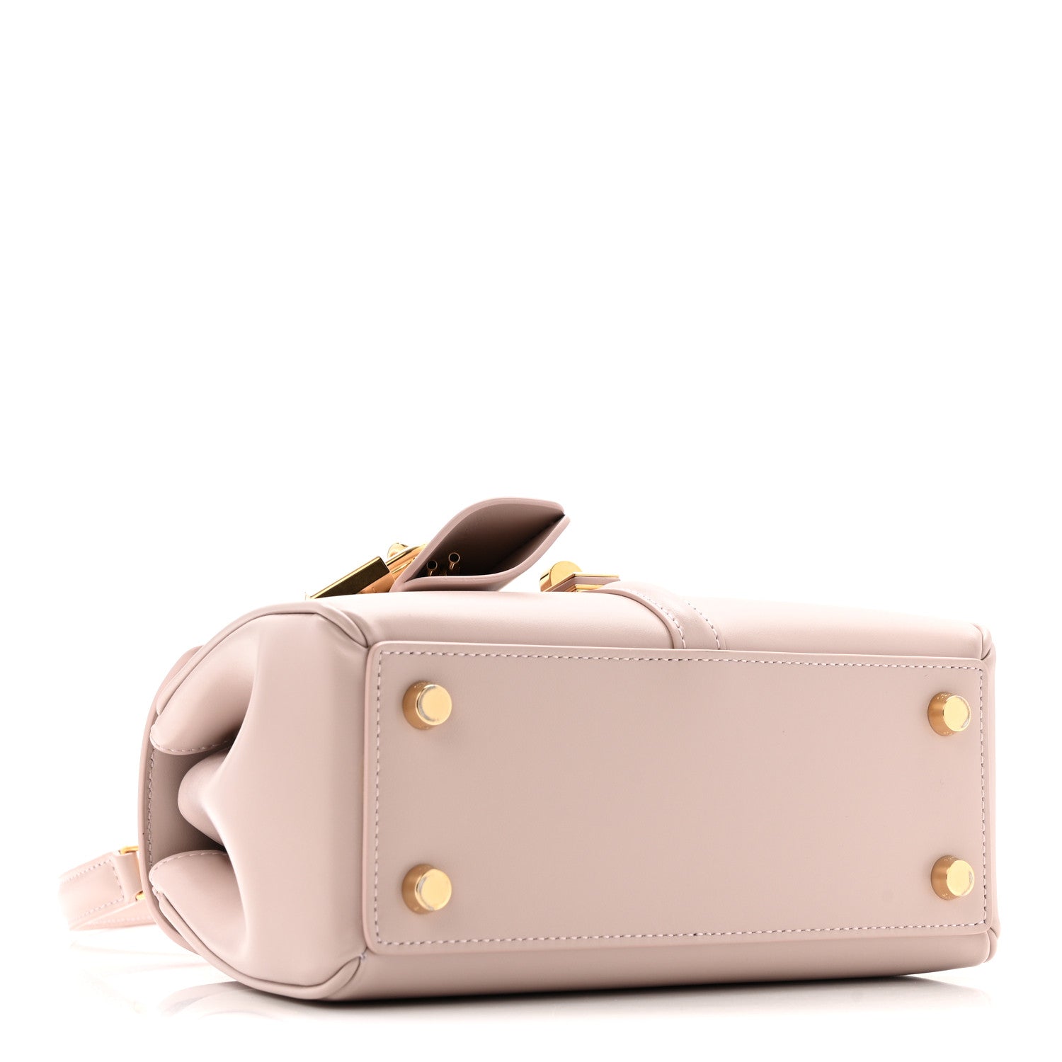 Celine Satinated Calfskin Mini 16 Top Handle Bag Bleached Pink 4 of 12