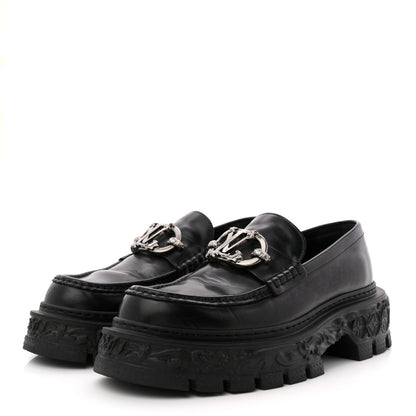 Louis Vuitton Calfskin Baroque Mens LV Loafers 8 Black 4 of 14
