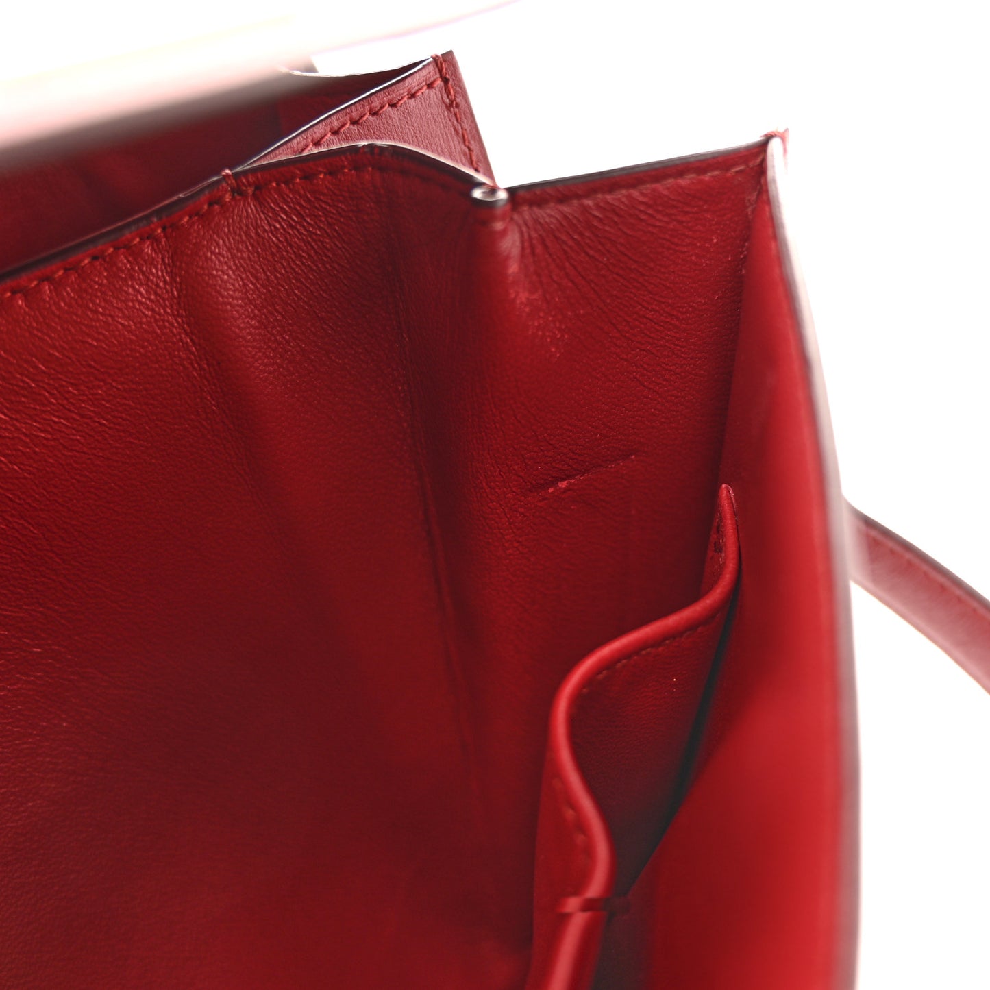 Box Calfskin Medium Classic Box Flap Bag Red
