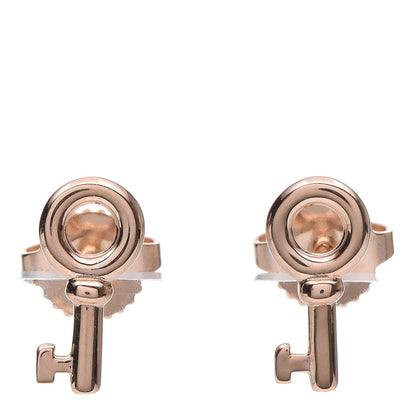 Tiffany 18K Rose Gold Mini Key Earrings 1 of 4