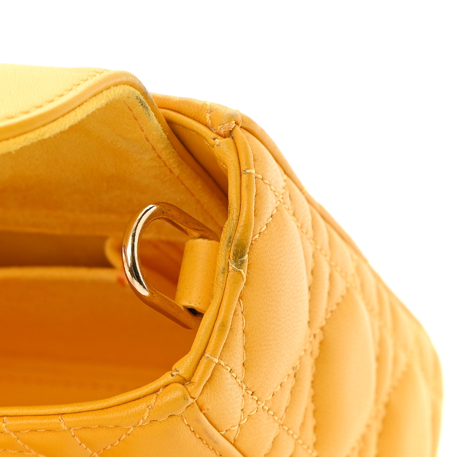 Christian Dior Lambskin Cannage Medium Lady D-Joy Yellow 11 of 14
