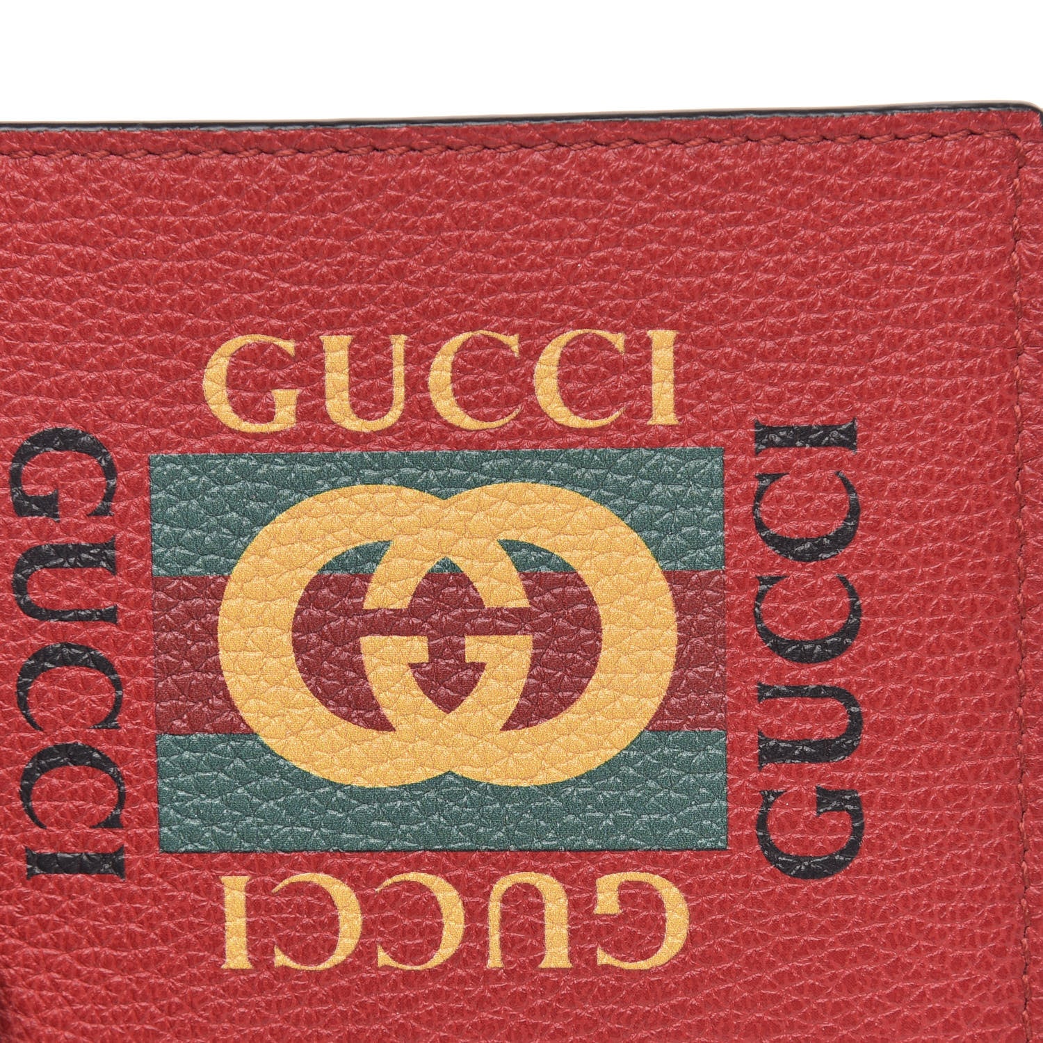 Gucci Calfskin Logo Bi-Fold Wallet Red 8 of 9