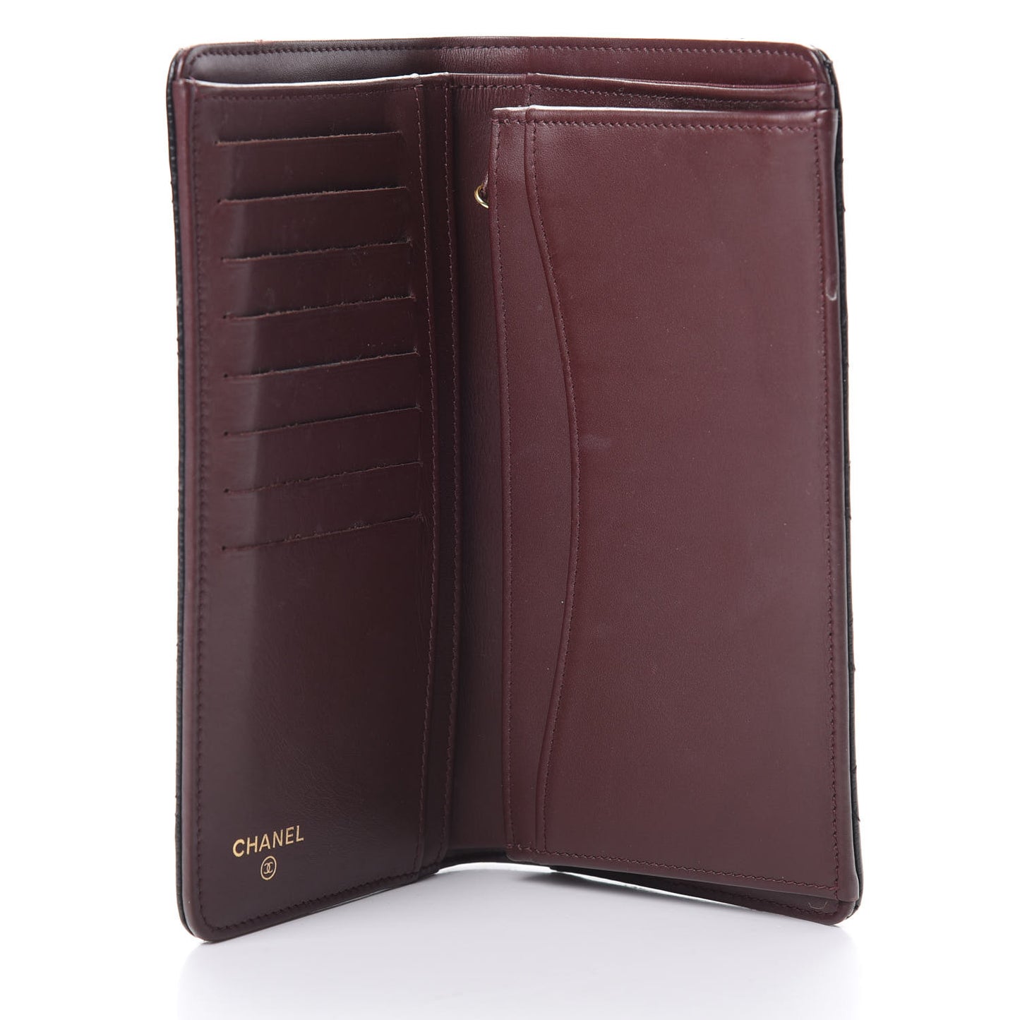 Caviar Quilted Yen Wallet Black