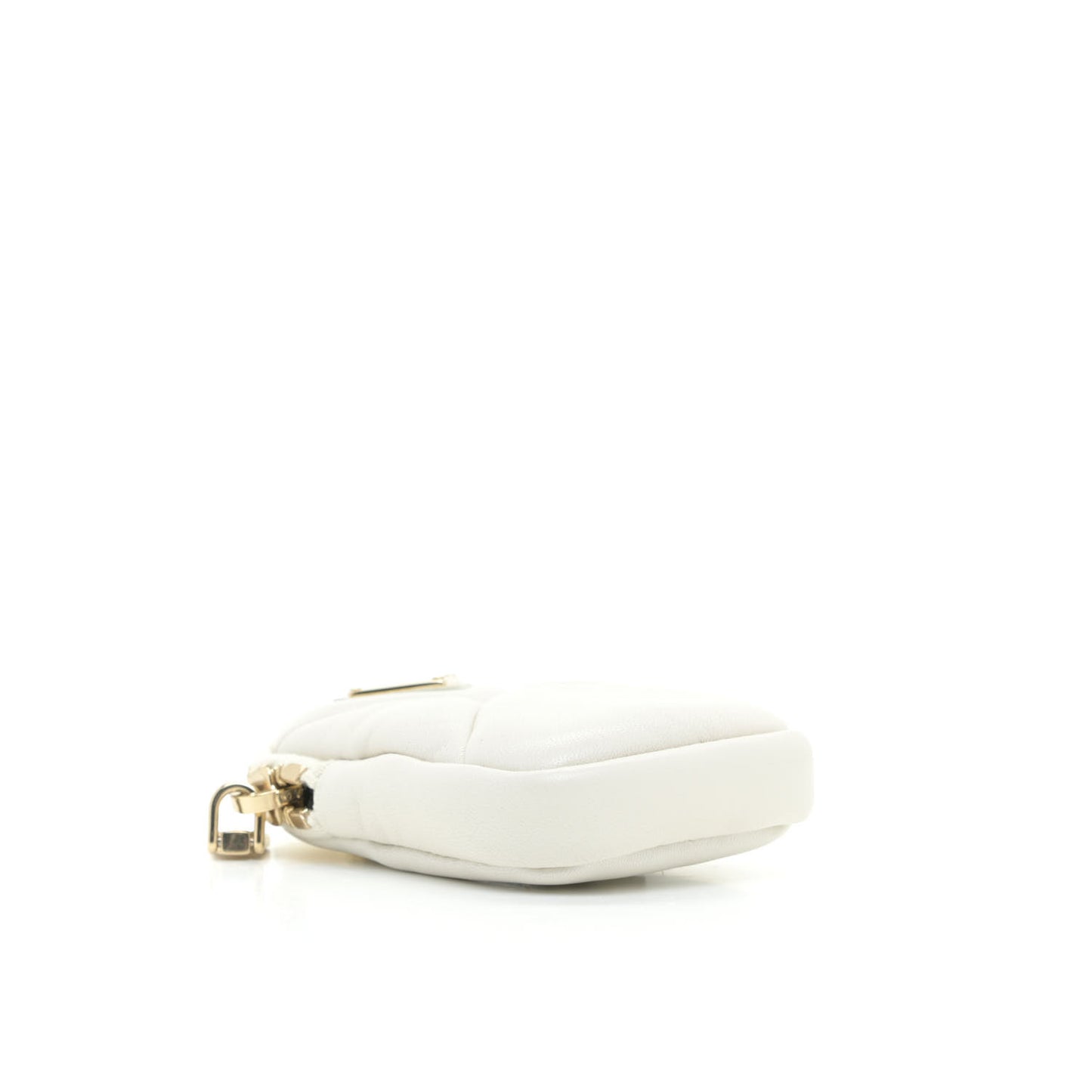 Nappa Quilted Patchwork System Pouch White