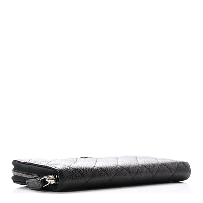 Chanel Caviar Quilted Large Gusset Zip Around Wallet Black 4 of 16