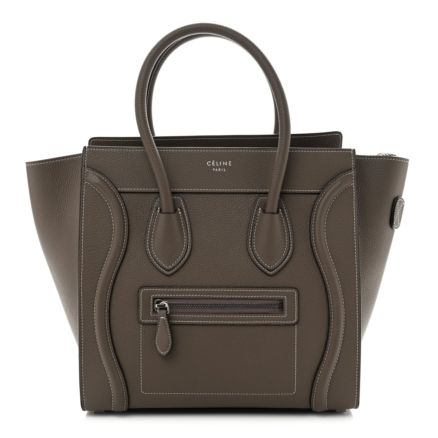 Drummed Calfskin Micro Luggage Souris