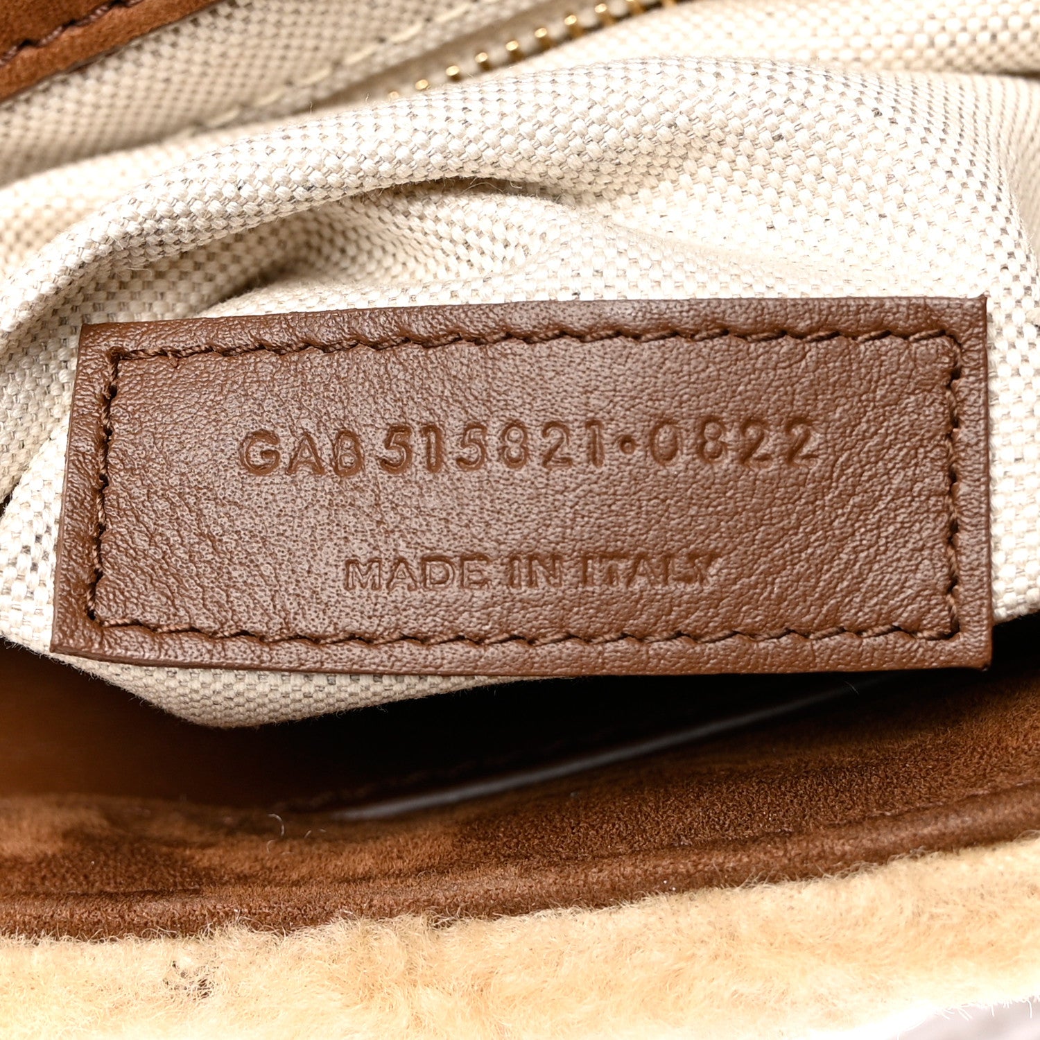 Saint Laurent Suede Shearling Patchwork Monogram Medium Jamie Brown Beige 7 of 10