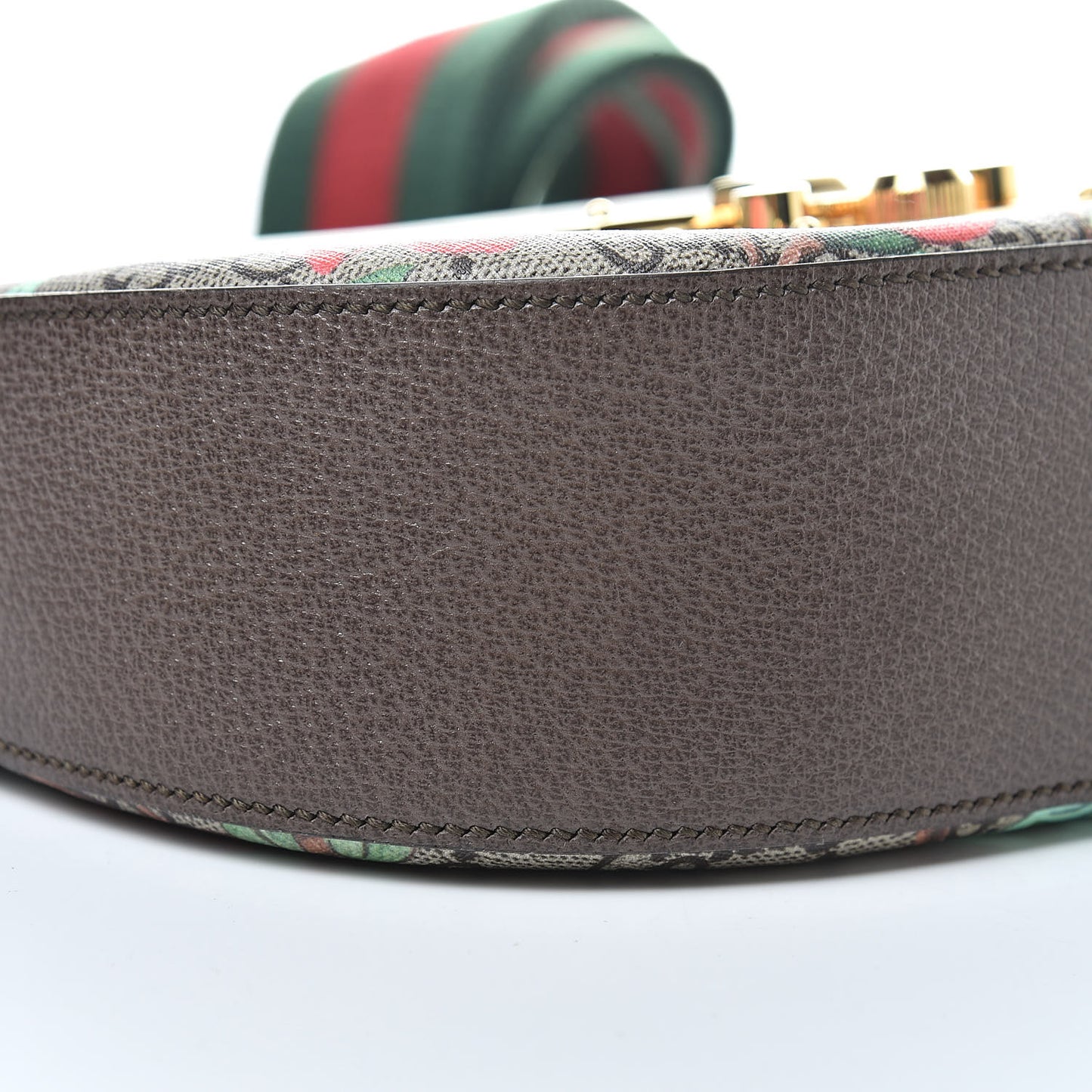 GG Supreme Monogram Tian Web Medium Padlock Messenger Shoulder Bag Beige Multicolor New Acero