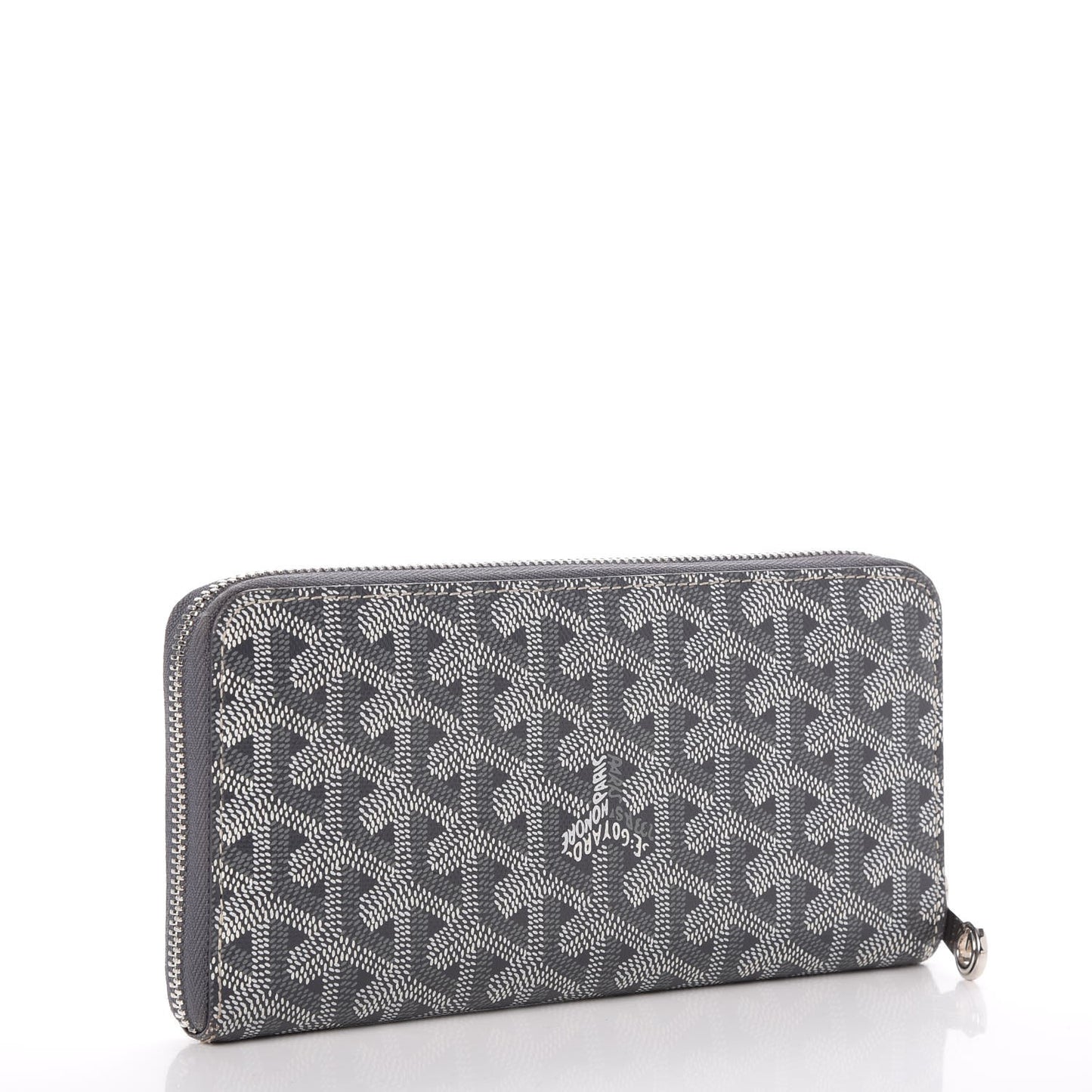Goyardine Matignon Zip Around GM Wallet Grey