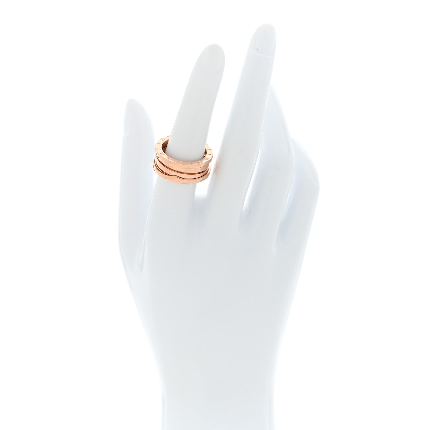 Bulgari 18K Rose Gold B.Zero1 Three-Band Ring 55 7.25 2 of 5
