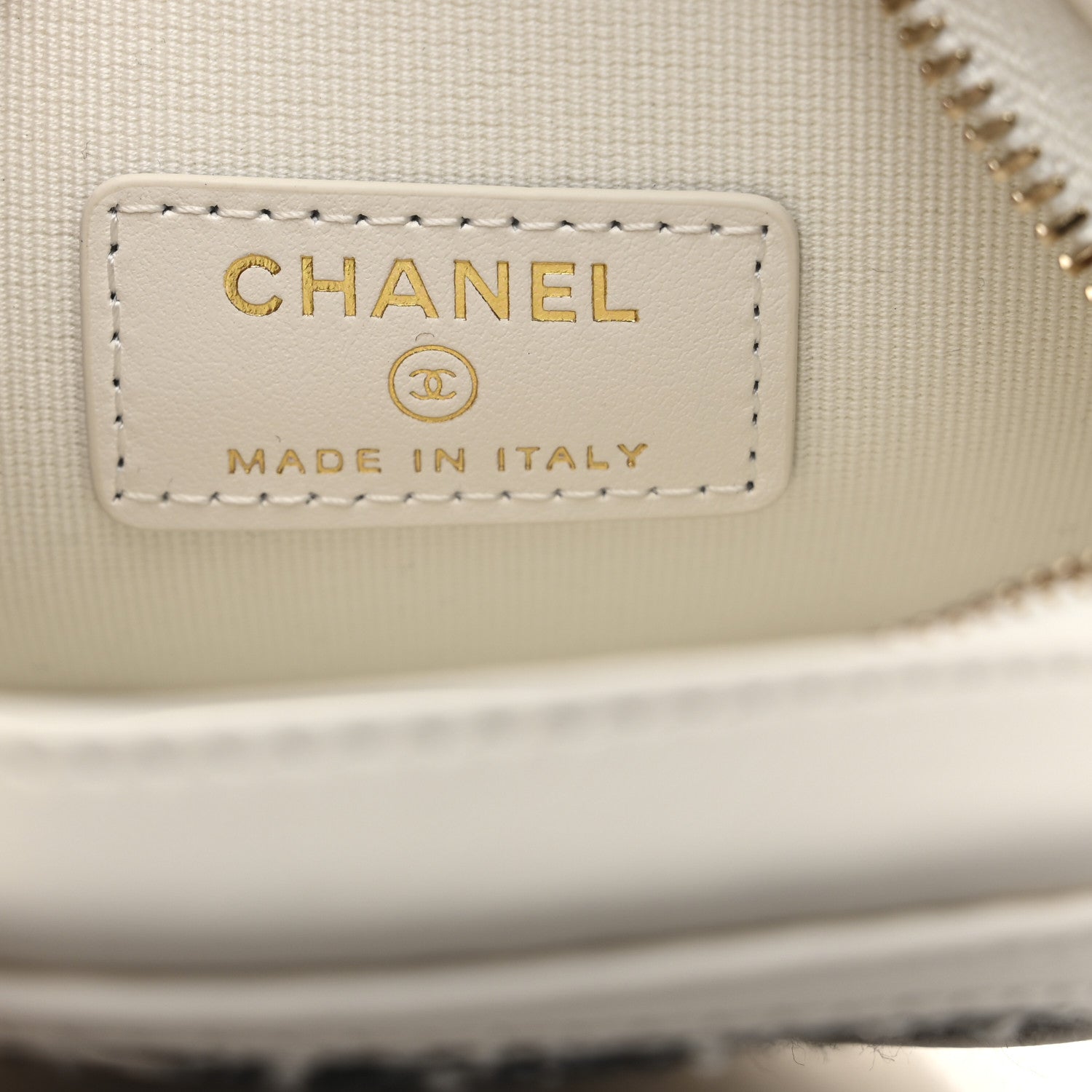 Chanel Tweed Quilted Round Filigree Clutch With Chain White Multicolor 6 of 8