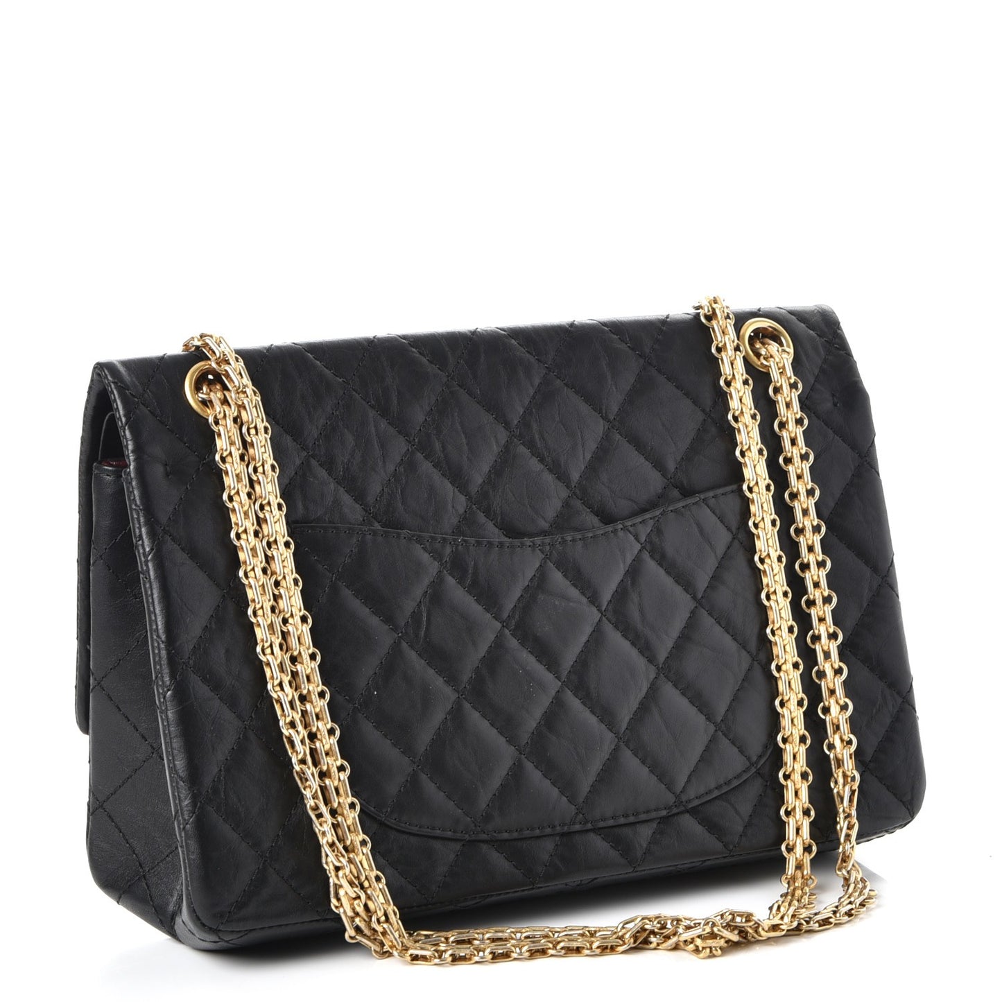 Aged Calfskin Quilted 2.55 Reissue 226 Flap Black