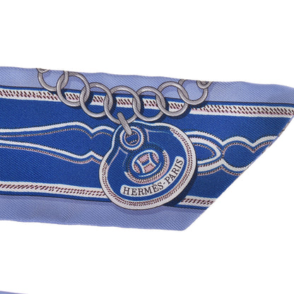 Hermes Silk Maillons Twilly Ciel Bleu Roy Beige 6 of 6
