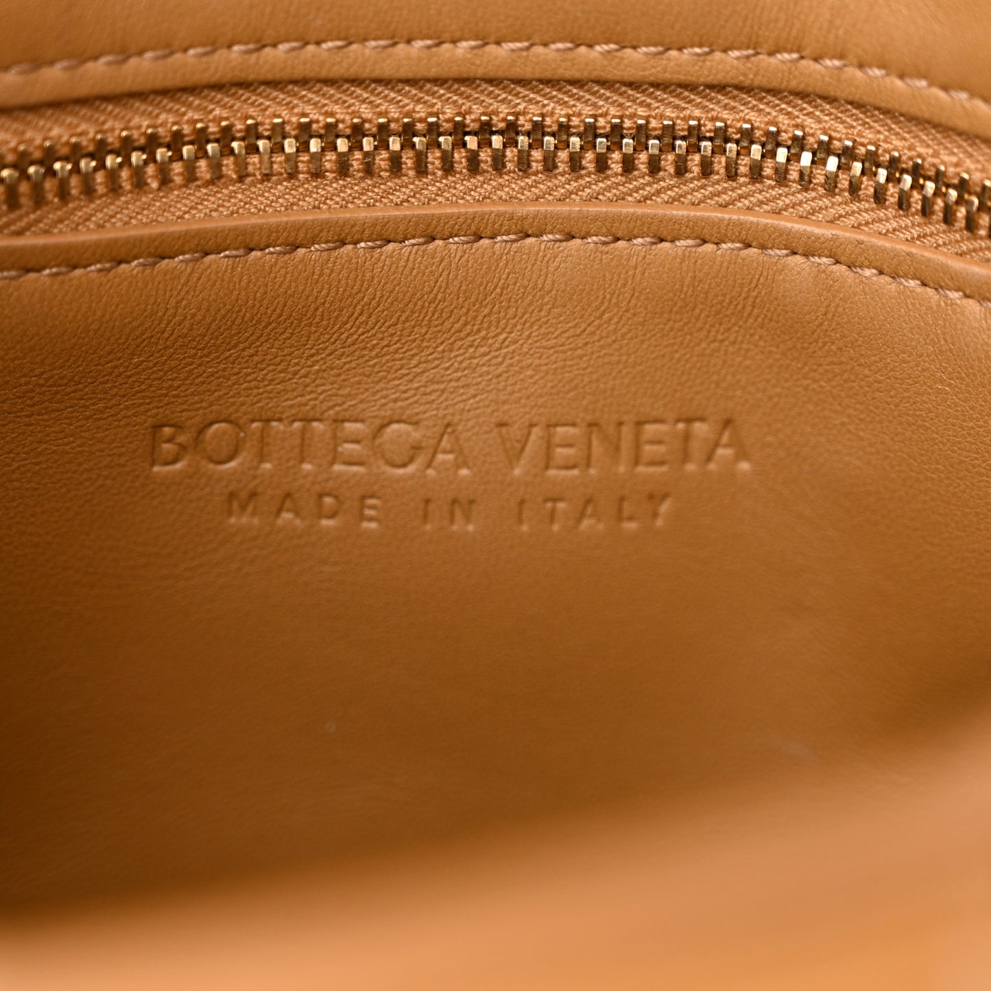 BOTTEGA VENETA Nappa Maxi Intreccio Padded Cassette Crossbody Bag Caramel