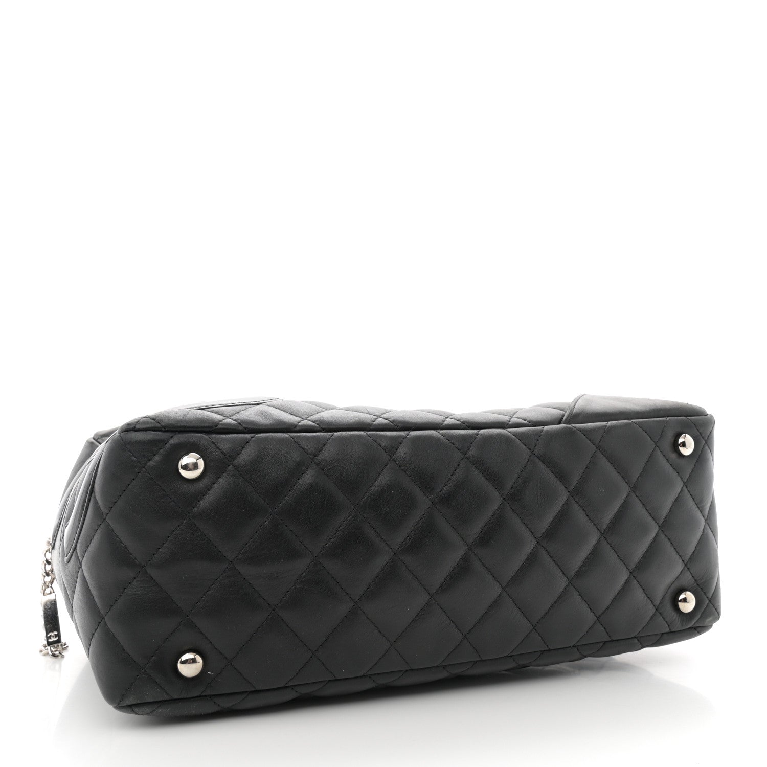 Chanel Calfskin Quilted Large Cambon Bowler Black 4 of 14