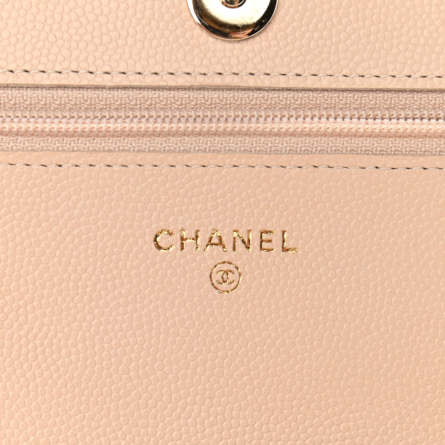 Chanel Caviar Quilted Coco Candy Wallet On Chain WOC Beige 6 of 12