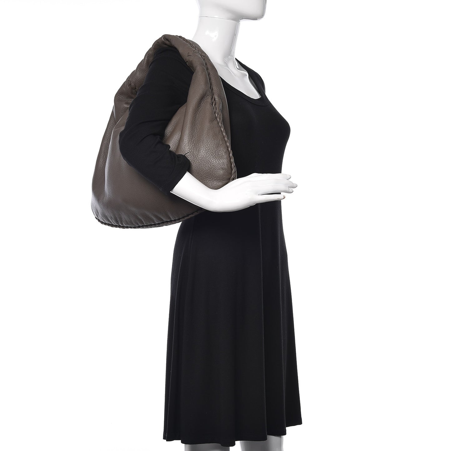 Cervo Deerskin Large Hobo Steel
