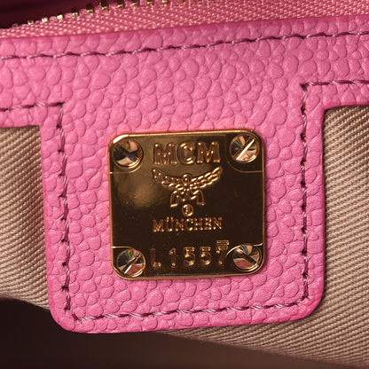 MCM Visetos Small Corina Shoulder Bag Pink 8 of 10