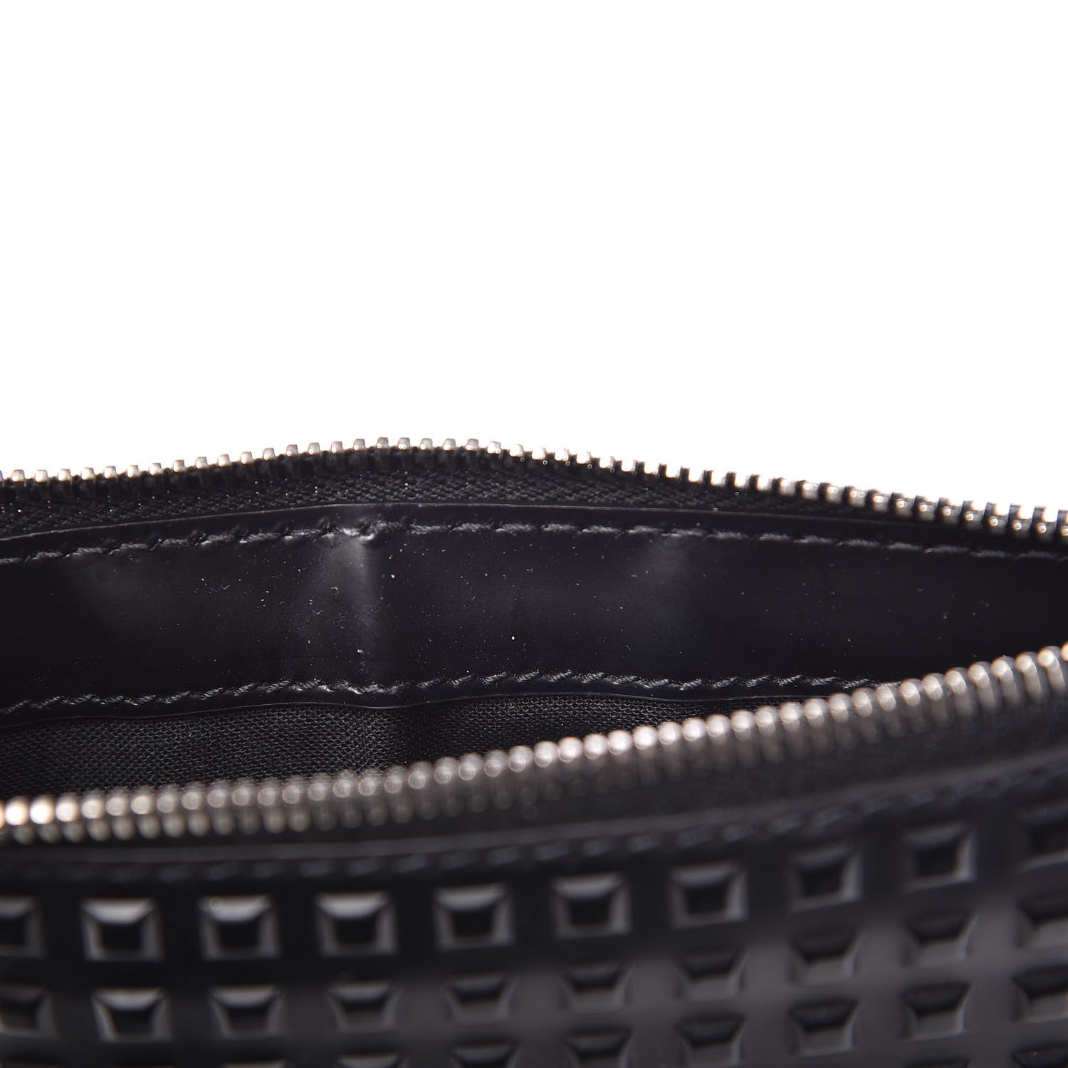 Balenciaga Calfskin Grid Embossed Pouch Black 9 of 9
