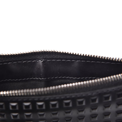 Balenciaga Calfskin Grid Embossed Pouch Black 9 of 9