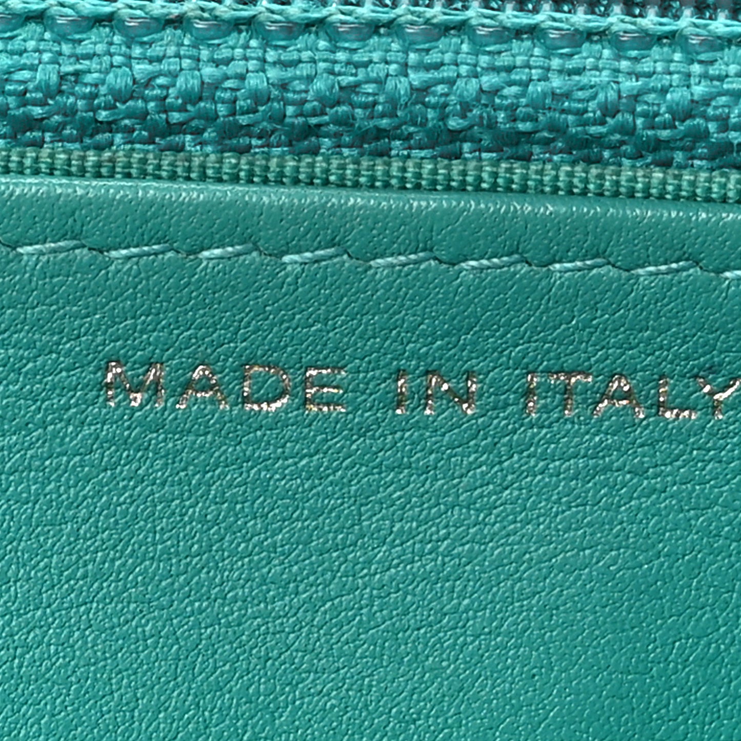 Lambskin Quilted Boy Wallet On Chain WOC Turquoise