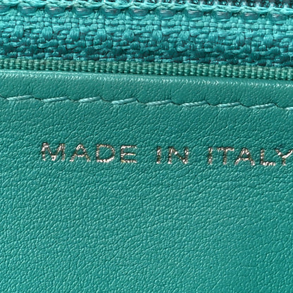 Chanel Lambskin Quilted Boy Wallet On Chain WOC Turquoise 9 of 9