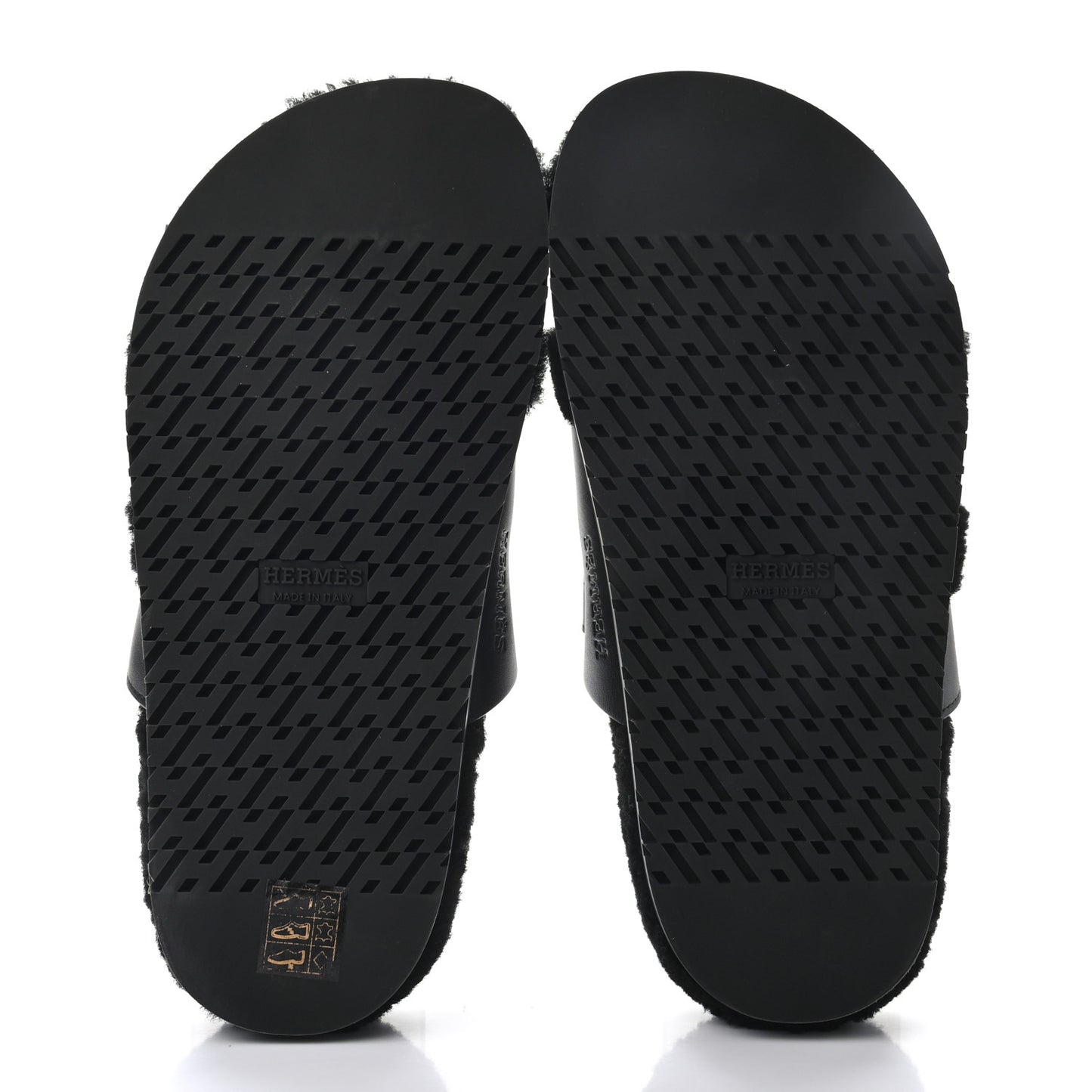 Calfskin Woolskin Womens Chypre Sandals 37 Black