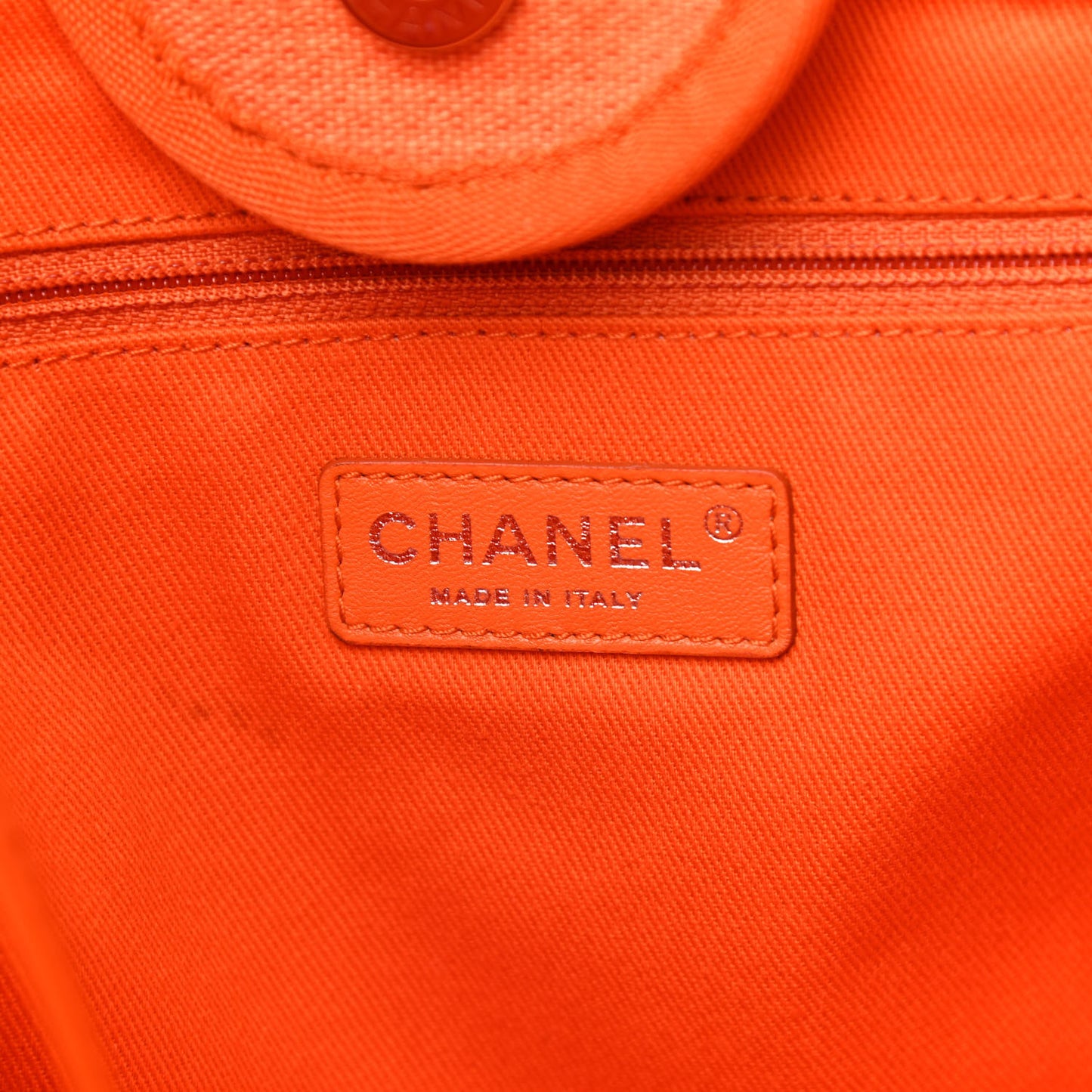 Canvas Medium Deauville Tote Orange
