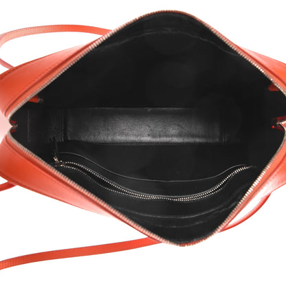 Celine Nappa Side Lock Dragonne Shoulder Bag Bright Orange 5 of 12