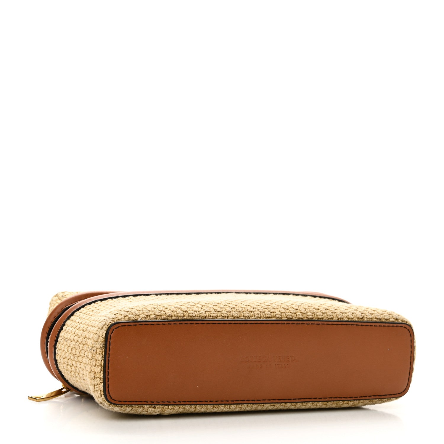 BOTTEGA VENETA ベージュ ソフトケース Bottega VenetaカセットファスナーカードケースRFID(ICチップ)