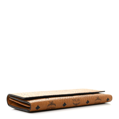 MCM Visetos Large Trifold Flap Wallet Cognac 4 of 8