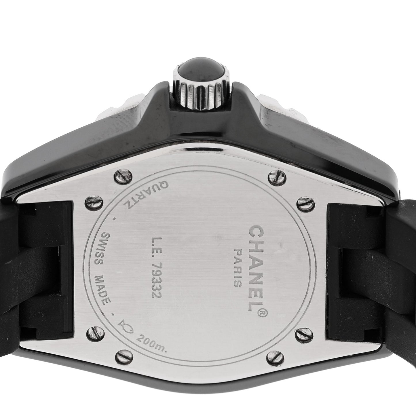 Stainless Steel Matte Ceramic 33mm J12 Quartz Watch Black