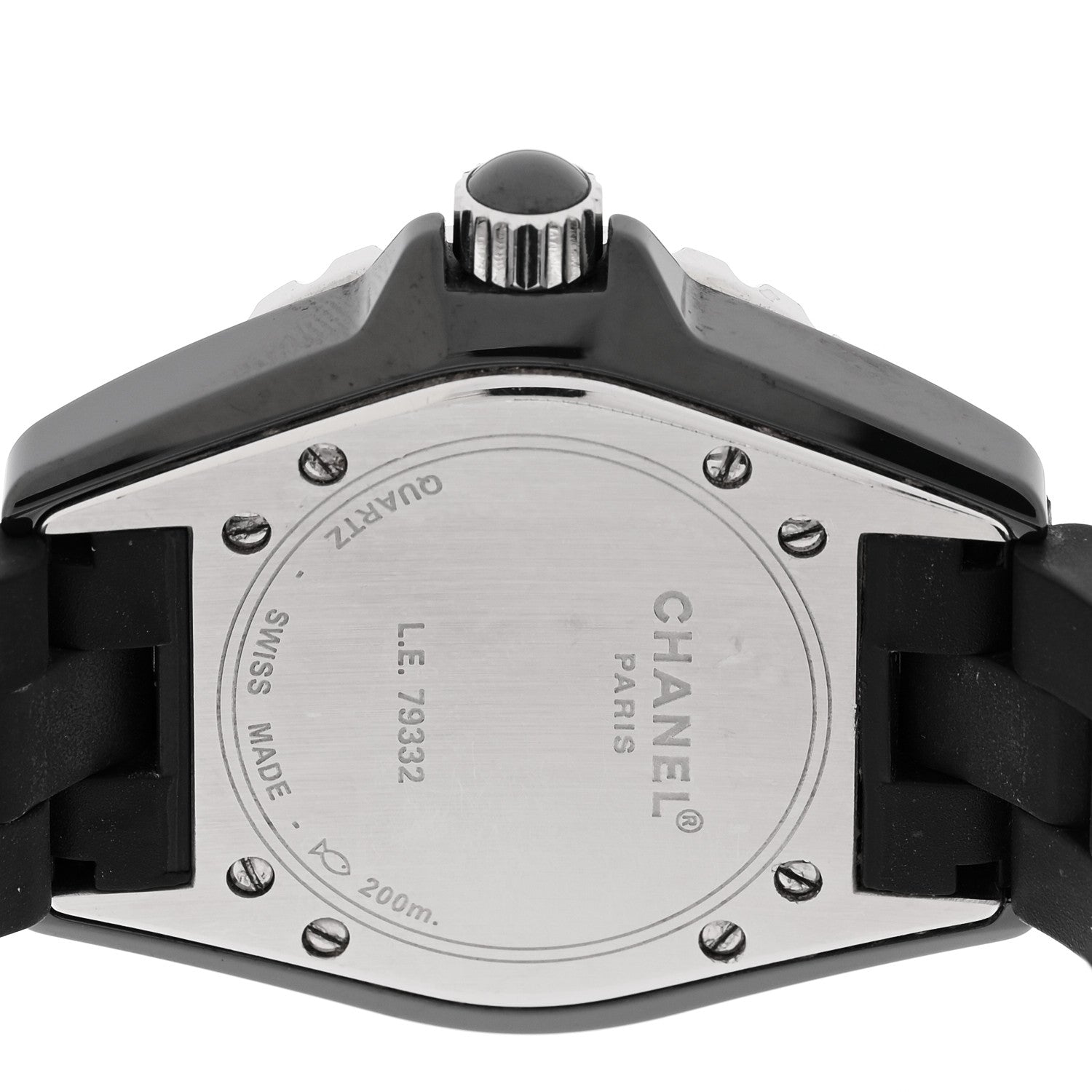 Chanel Stainless Steel Matte Ceramic 33mm J12 Quartz Watch Black 4 of 4