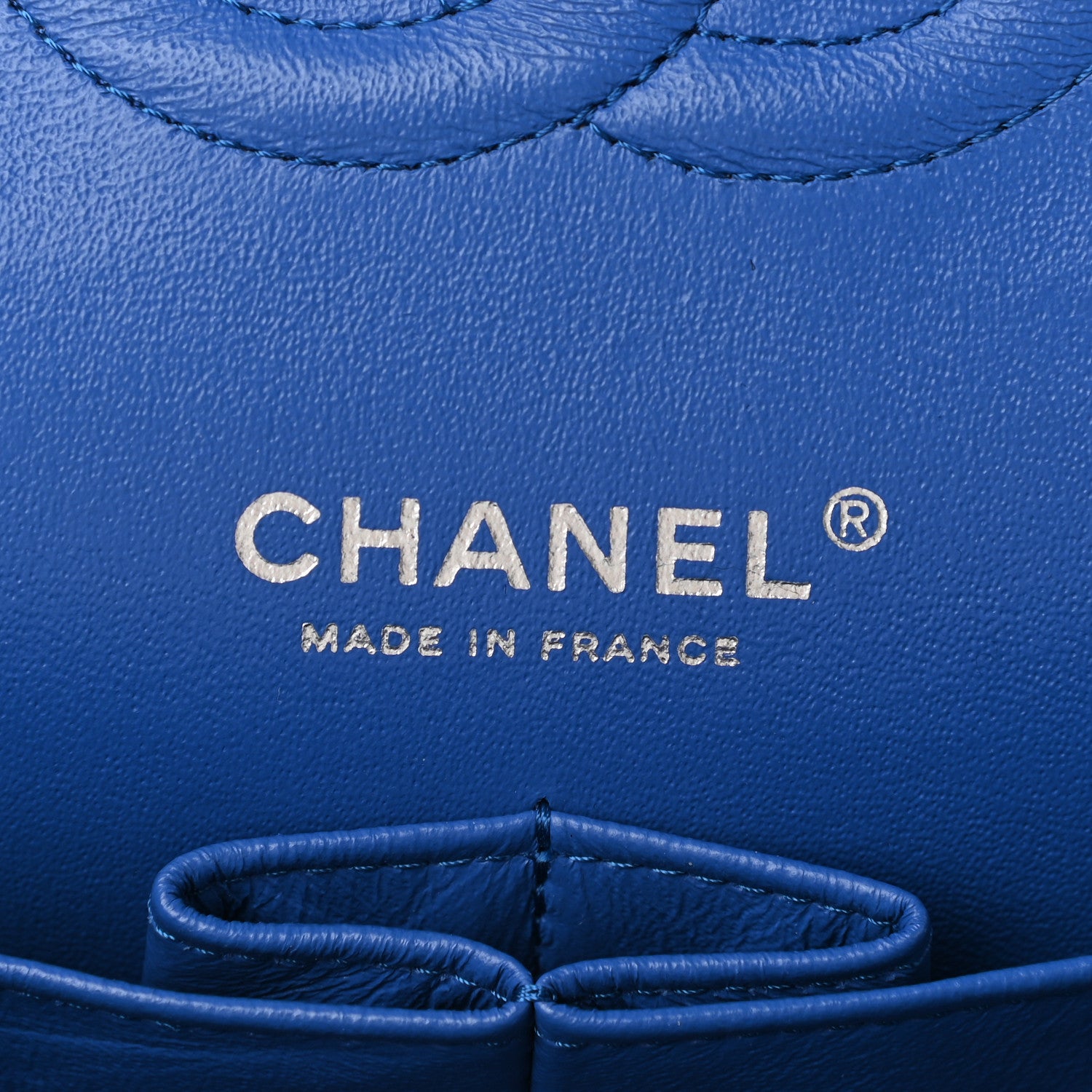 Chanel Lambskin Quilted Medium Double Flap Blue 7 of 10